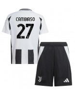 Juventus Andrea Cambiaso #27 Hjemmedraktsett Barn 2024-25 Korte ermer (+ bukser)